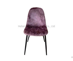 High Quality Velvet Dining Chair Black Metal Legs