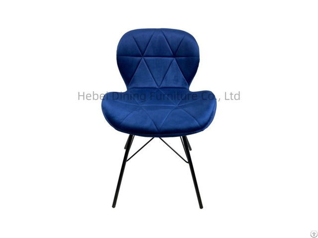 Factory Supply Fabric Radar Dining Chair With Metal Fixed Legs