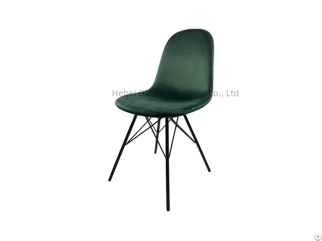 Multicolor Velvet Metal Leg Dining Chair