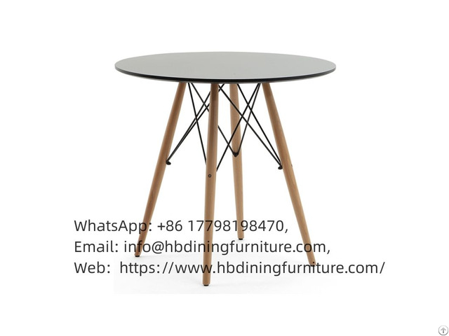 Mdf Dining Table Coffee Wooden Legs Round Dt M01