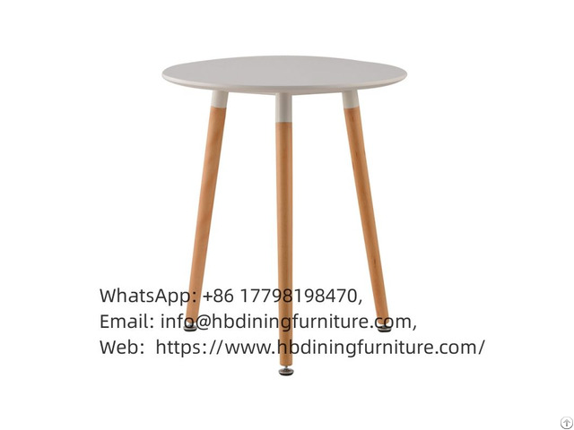 Mdf Tabletop And Wood Leg Round Coffee Table Dt M02