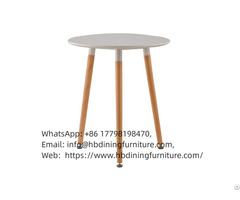 Mdf Tabletop And Wood Leg Round Coffee Table Dt M02