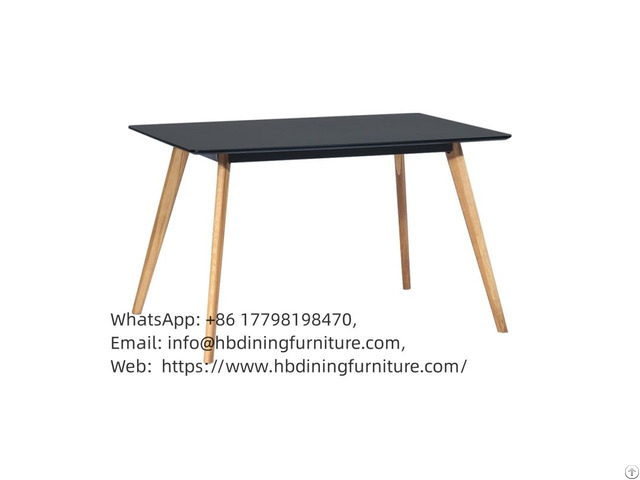 Square Mdf Top Wood Legs Dining Table Dt M08