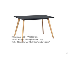 Square Mdf Top Wood Legs Dining Table Dt M08