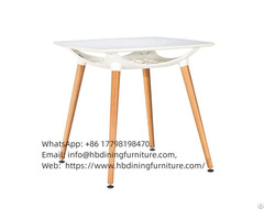Square Solid Wood Leg Mdf Glass Dining Table Dt M25