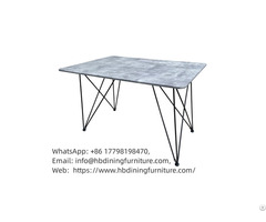 Metal Tube Legs Mdf Top Square Dining Table Dt M53