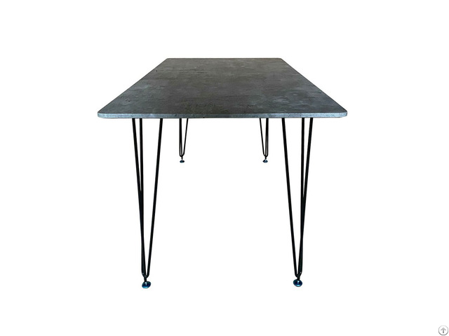 Multi Color Thin Iron Leg Density Board Dining Table Dt M42