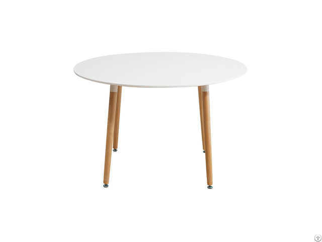 Mdf Round Wooden Leg Dining Table Dt M06