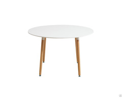 Mdf Round Wooden Leg Dining Table Dt M06