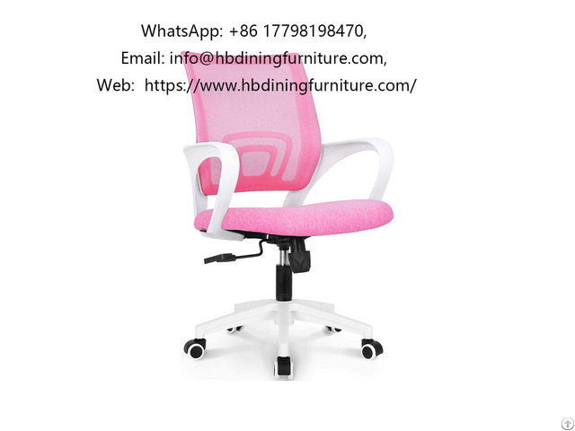 Pink Mesh Five Claw Swivel Office Chair