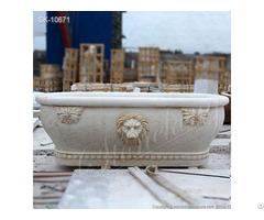 Factory Supplier Marble Freestanding Bathtub With Lion Head For Bathroom And Home Decor