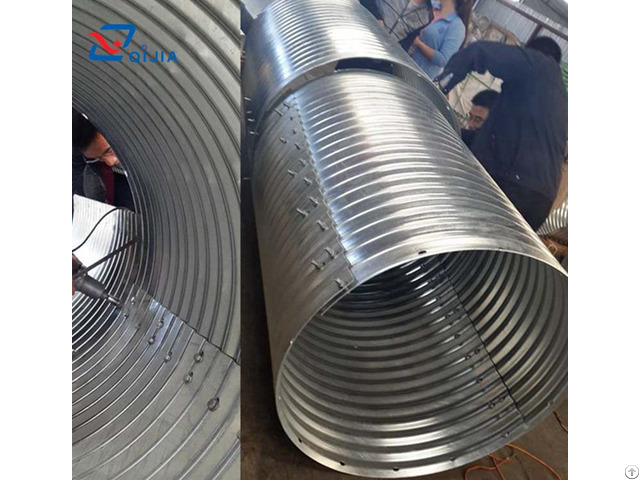 Small Diameter Two Plates Assembly Corrugated Steel Pipe Culvert