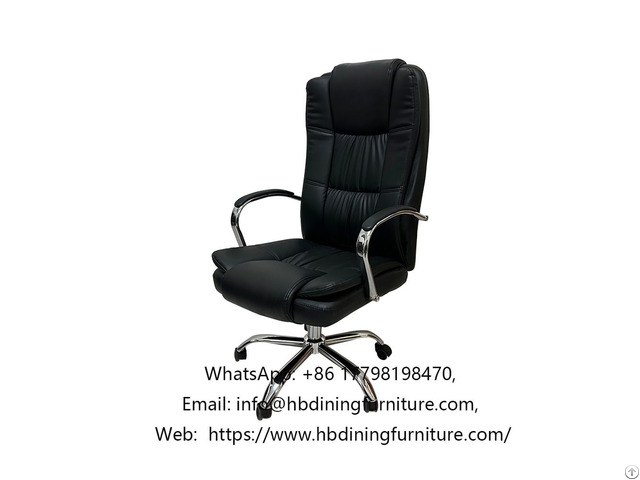 Leather High Back Five Claw Swivel Office Chair