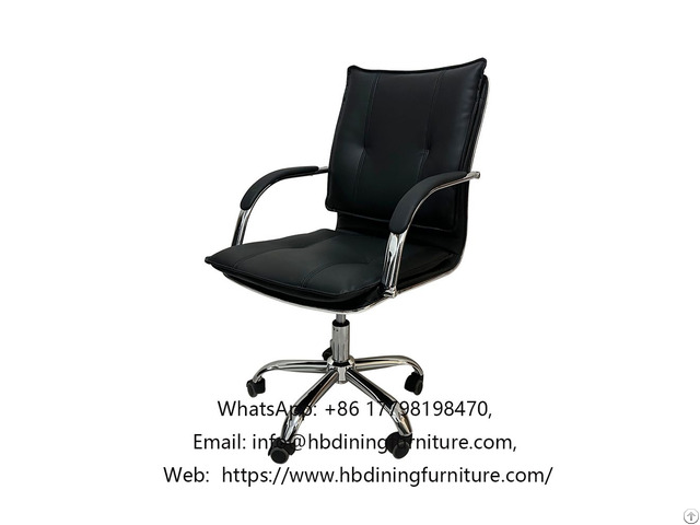 Leather Black Five Claw Arm Swivel Office Chair