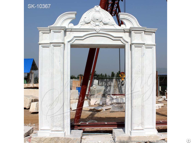 Large Outdoor White Marble Door Surround For Entrance Or Garden Park