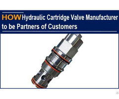 How Hydraulic Cartridge Valve Manufacturer To Be Partners Of Customers