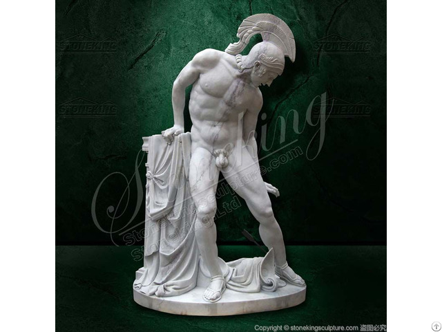 Classical White Marble Greek Achilles Statue For Garden And Home Decor