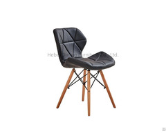 Hot Selling Pu Leather Material Wooden Legs Dining Chair