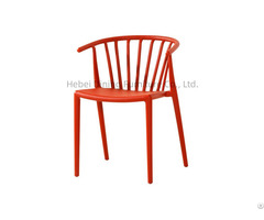 Colorful Hollow Durable Pp Semi Enclosed Backrest Dining Chair