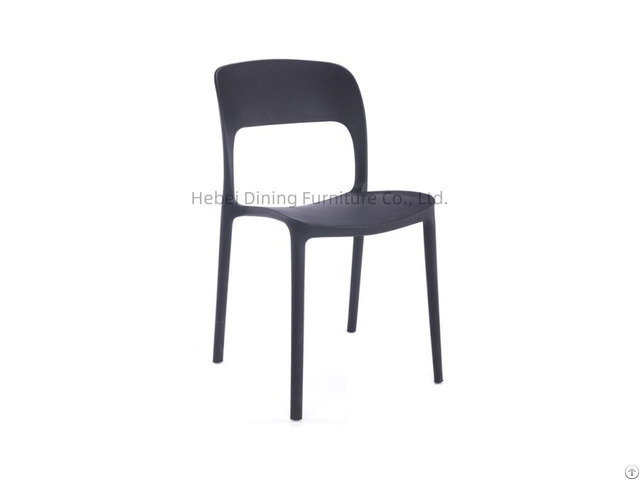 Pp Dining Chair Plastic Backrest Stackable