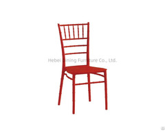 One Piece Plastic Dining Chair Parallel Bar Backrest