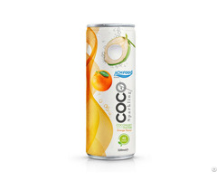 Acm Sparkling Coconut Water Orange Flavor 320ml Cans