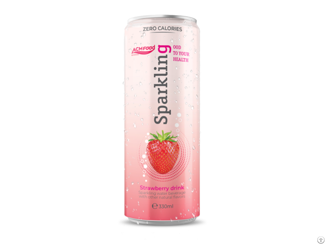 330ml Strawberry Sparkling Drink Acm Food Brand