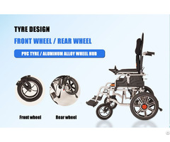 Foldable Electric Wheelchair 20km H Max Speed 48kg Weight Lead Acid Battery