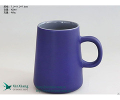 Blue Large Belly Color Glazed Stoneware Coffee Mugs