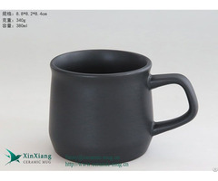 Custom 11oz Matte Black Big Belly Stoneware Coffee Mugs