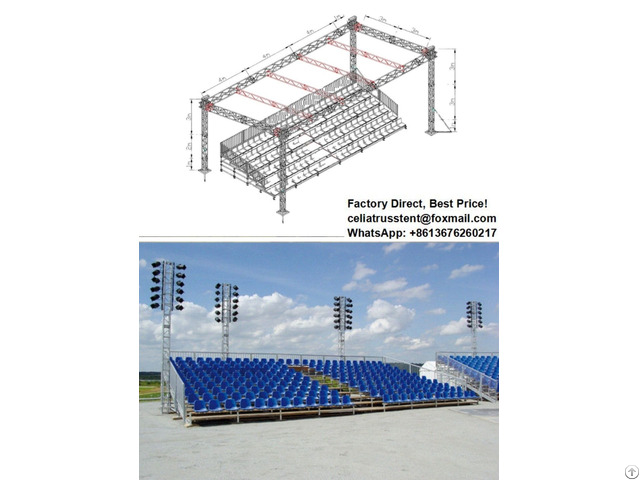 Steel Grandstand For Stadium Sports Baseball Bleachers Seating