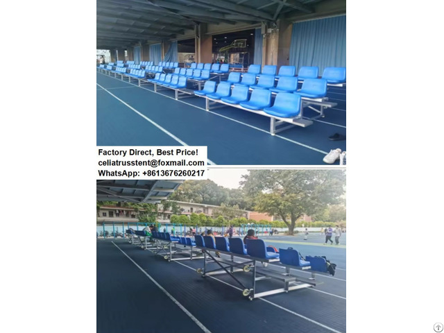 Moveable Bleacher Seating Structure 3 Rows Size Bleachers Seats