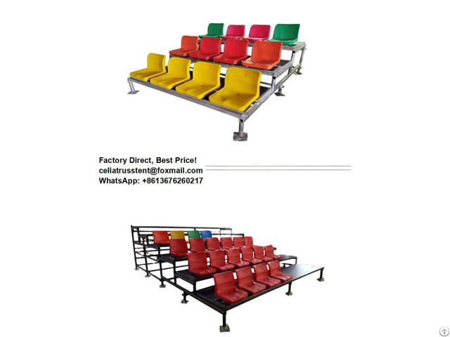 Football Playground Bleachers Seats Stand Plastic Seat Structure