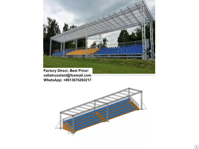 Spectator Grandstand Chairs With Tent Cover For Outdoor Events