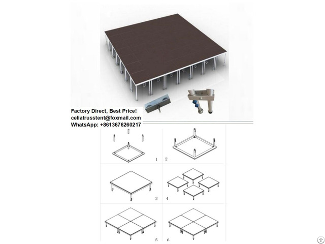 Easy Install Aluminum Platform Height Adjustable Modular Event Stage