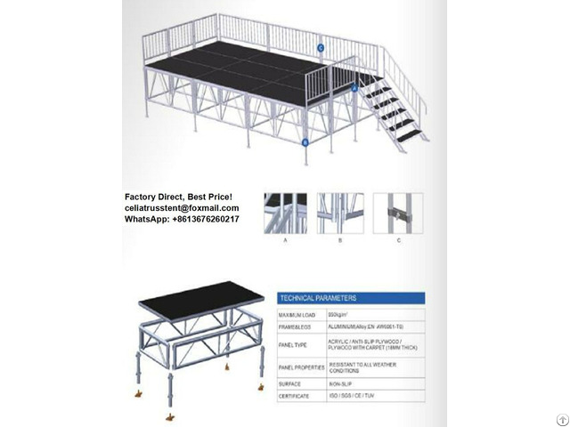 Collapsible Riser Stage Frame Factory Direct Price