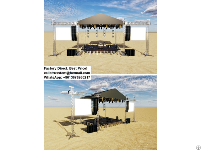 Aluminum Truss Roof Tent Systems Stage Tech Beam Trusses For Event