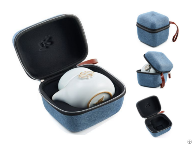 Eva Portable Tea Set Outdoor Travel Hard Case Organizer Carrying Bag