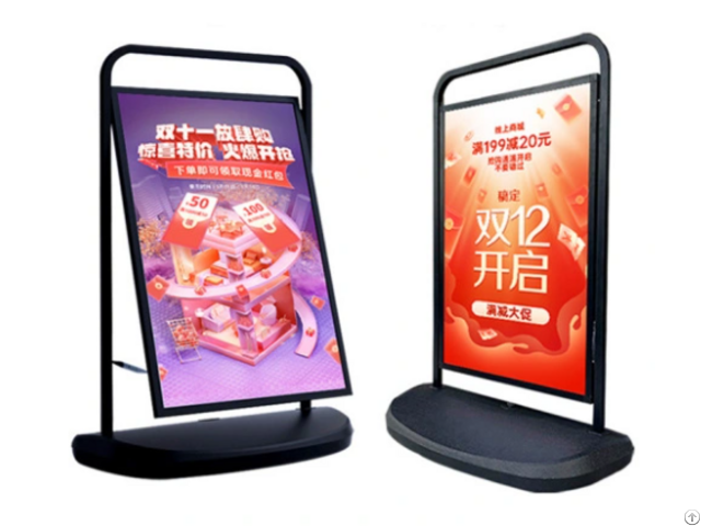 Water Base Sidewalk Signs Slide In Frame Windproof Poster Stand