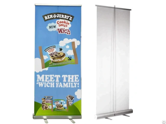 Retractable Banners Aluminum Alloy Roll Up Banner Stand For Trade Show