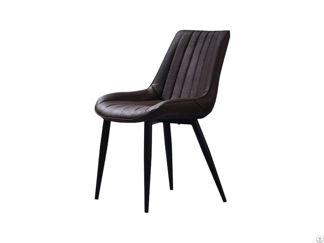 Leather Pu Dining Chair Large Seat Cushion Black