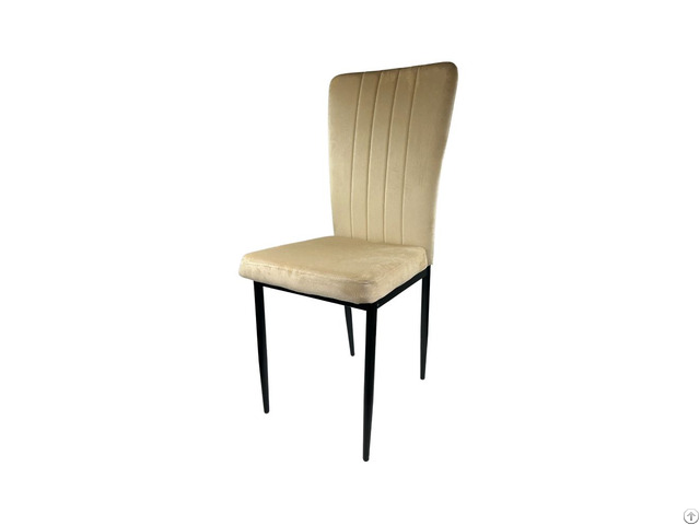 Metal Leg Leather Pu Upholstered Accent Dining Chair