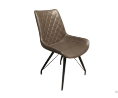 Metal Legs Faux Leather Padded Seat