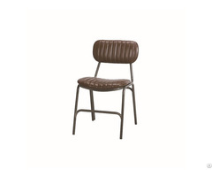 Leather Seat With Metal Legs Pu Soft Dining Chair