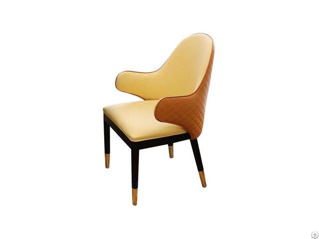 Pu Leather Dining Chair Upholstered With High Backrest