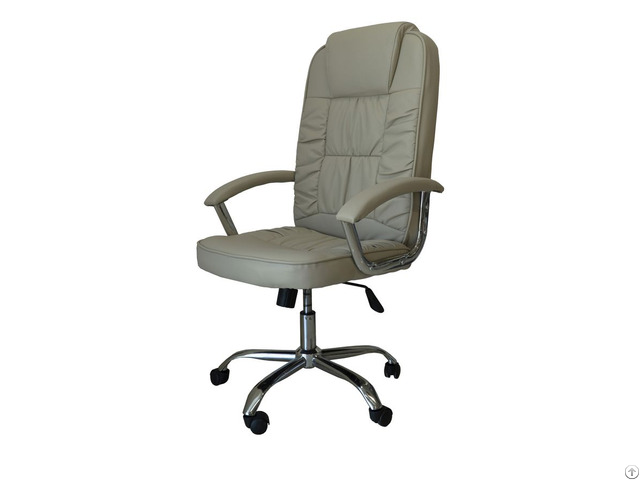 Leather Round Radial Leg Office Chair