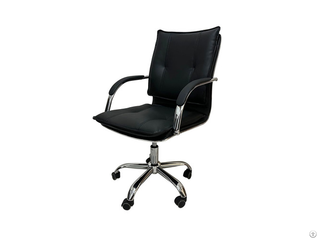 Office Chair With Faux Leather Armrests