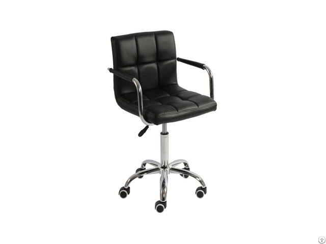 Leather Swivel Arm Office Chair