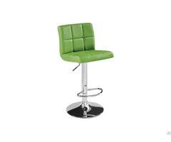 Bar Chair Leather High Footrest Metal Legs