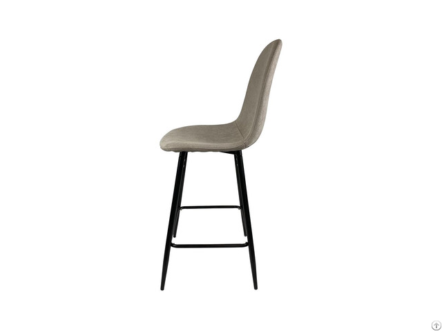 Spliced Fabric High Bar Chair With Beech Legs